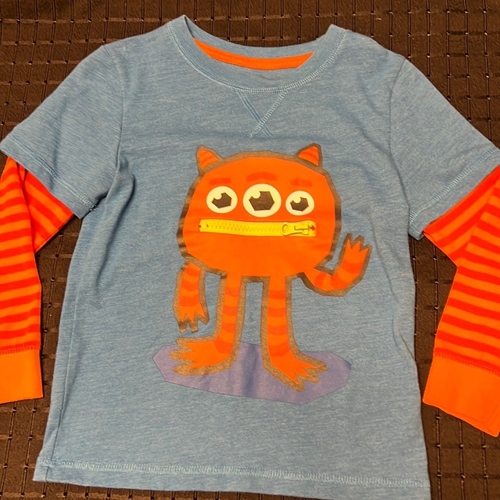 Cat & Jack Monster Shirt with Zipper Pocket size 4T